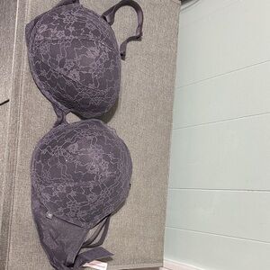 Victoria's Secret Lace Bra in Dark Gray